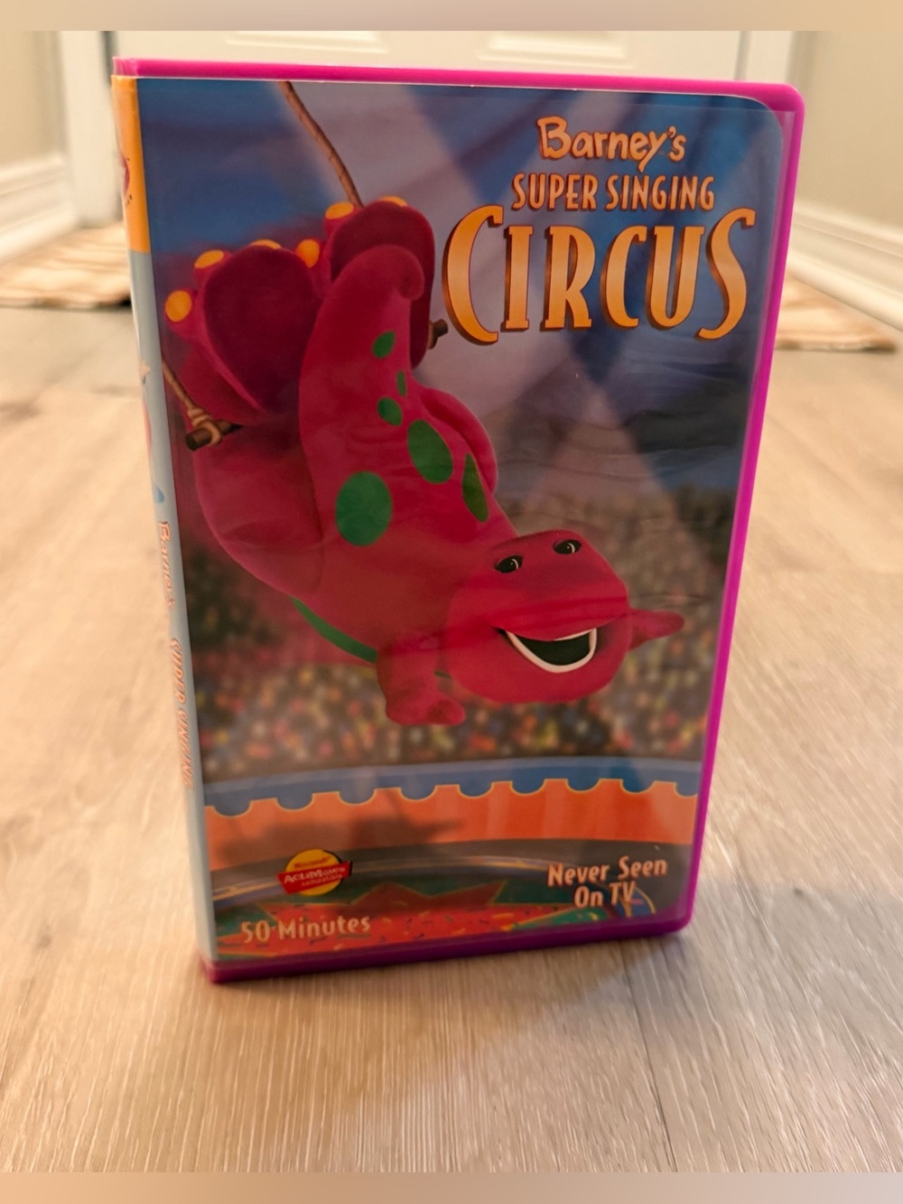 Vintage Barney's Super Singing Circus VHS (2000) Purple Clamshell Lyrick Studios
